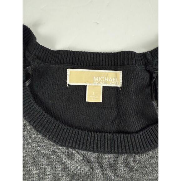 Michael Kors Black & Gray Long Sleeve Sweater - L - Picture 2 of 8